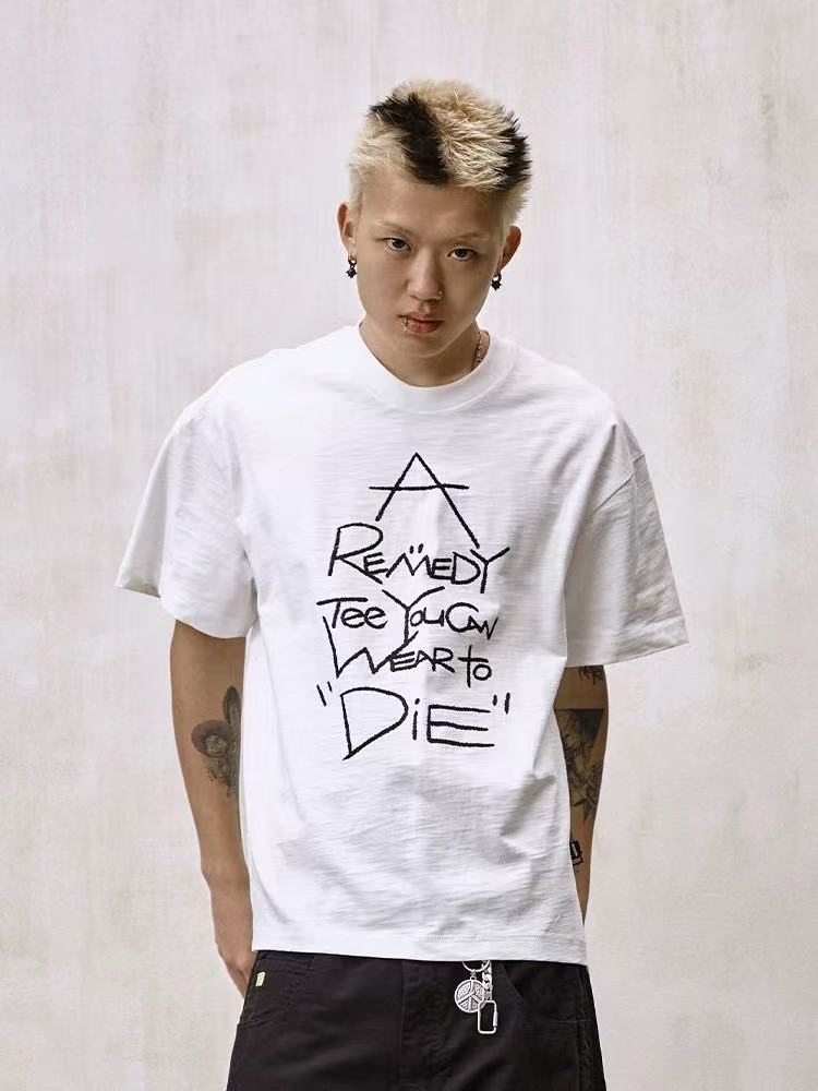 REMEDY Bamboo Lettering Short-sleeve T-Shirt