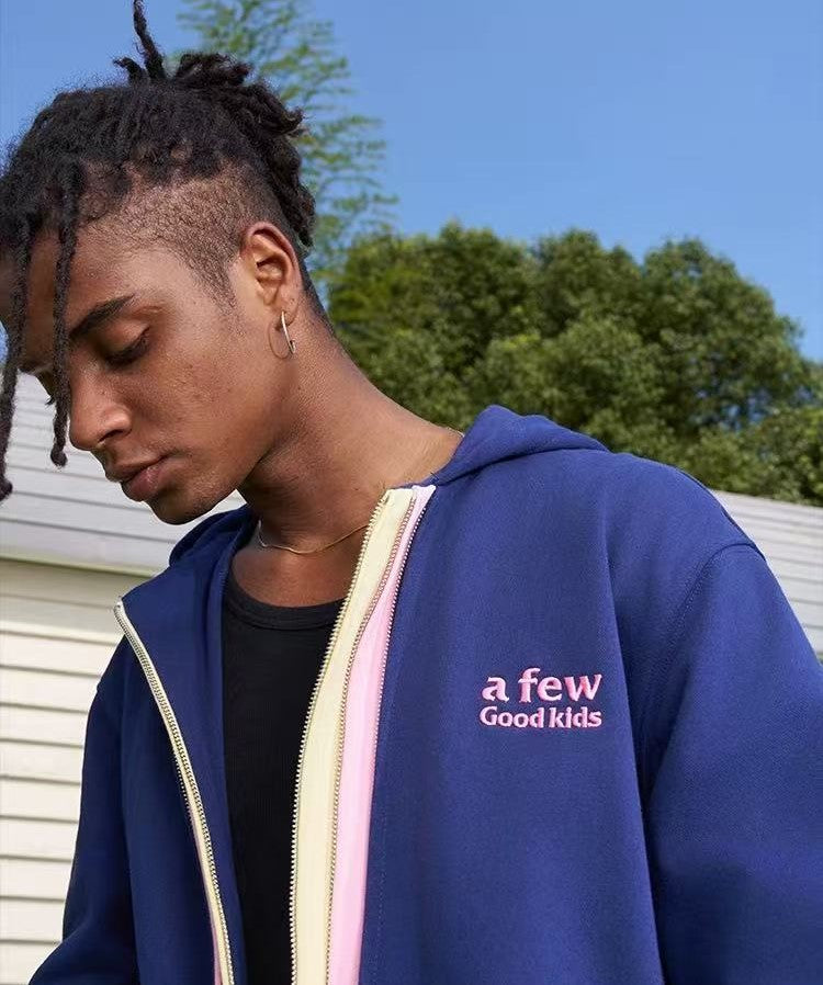 AFGK Colorful Multi Placket Cardigan Sweatshirt