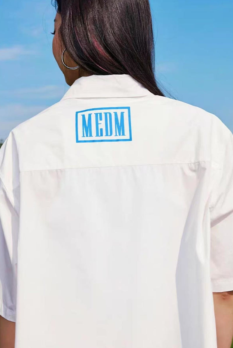 MEDM Tonal Offset Printed Short Sleeve Shirt