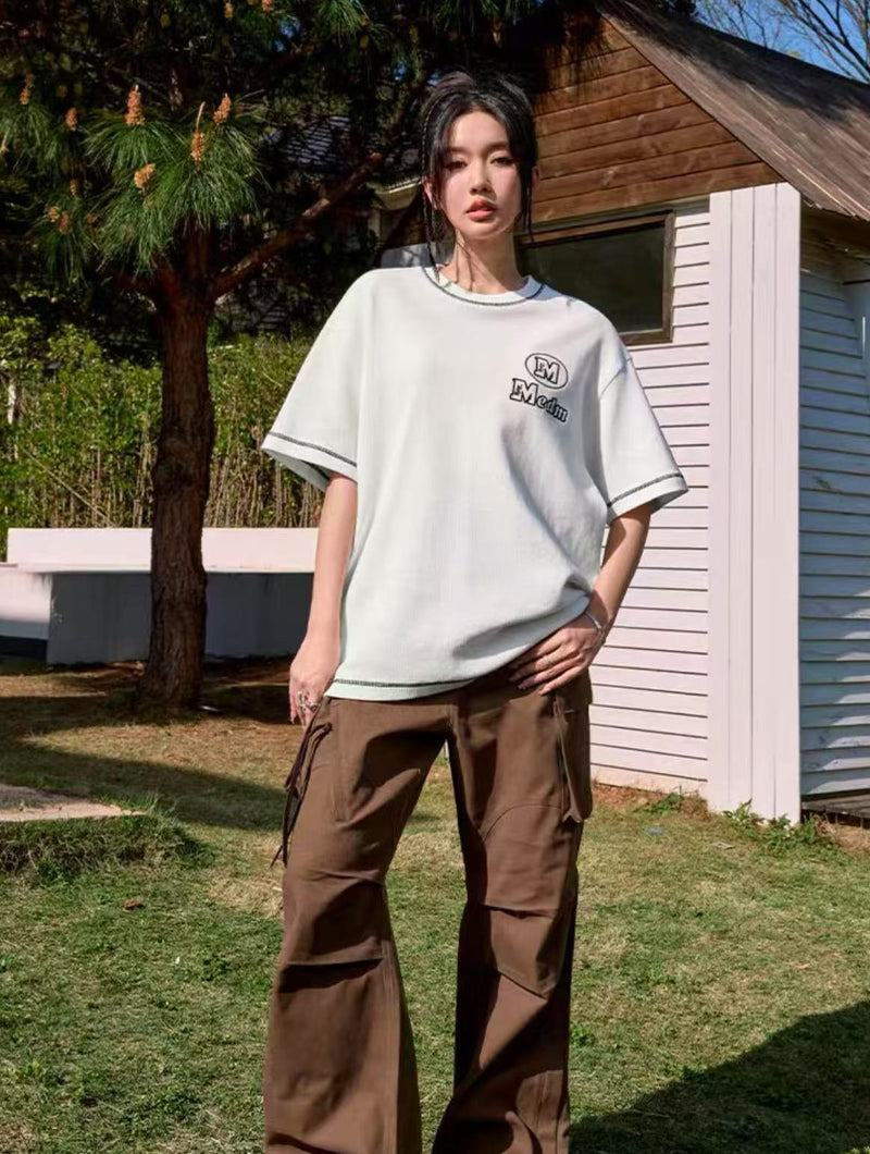 MEDM Waffle Logo Letter T-shirt