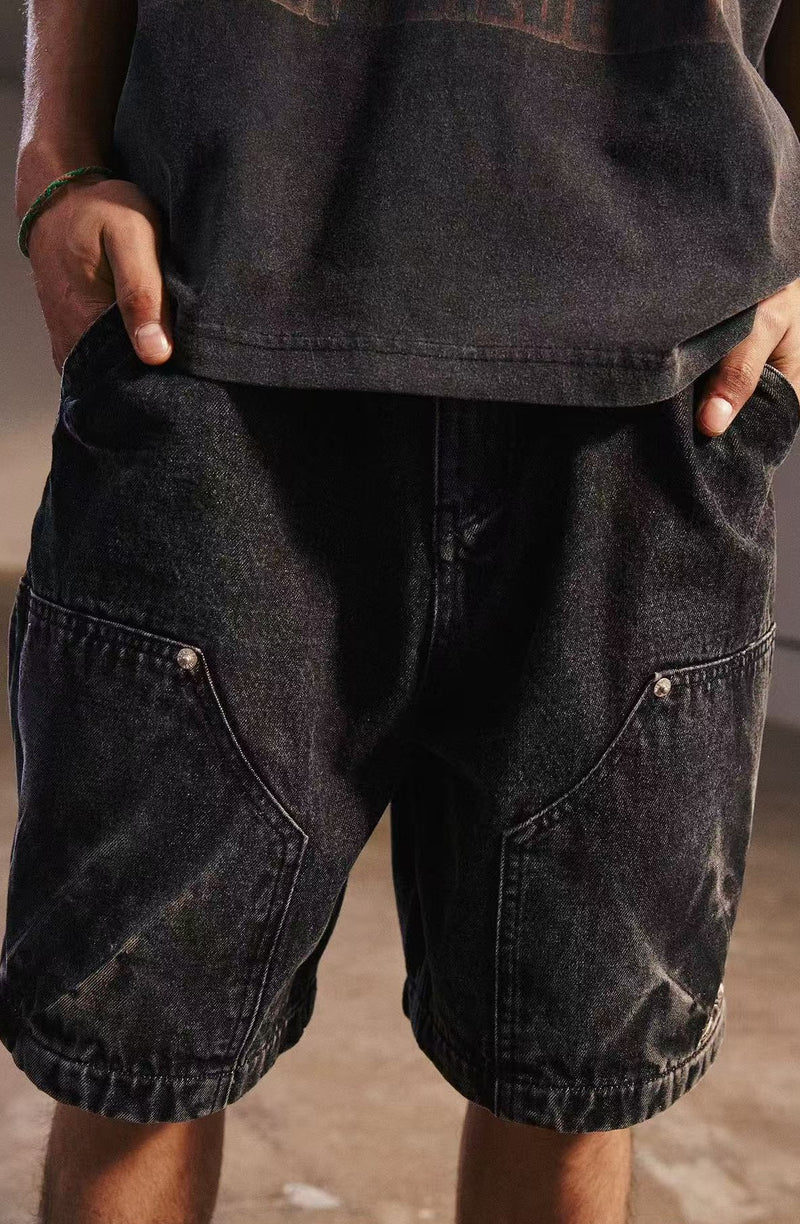 REMEDY Washed Vintage Denim Shorts