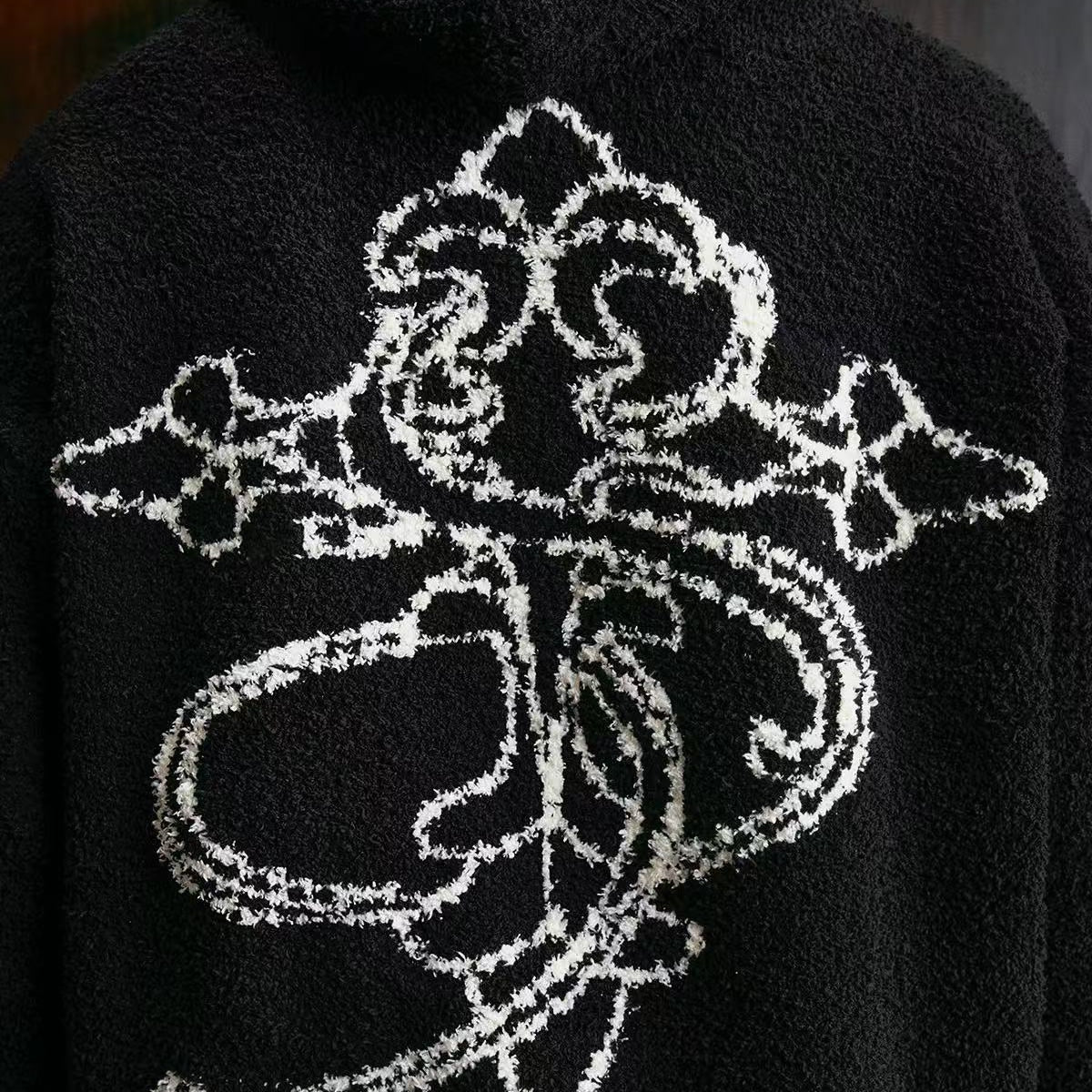 STK Logo Design Knitted Hoodie