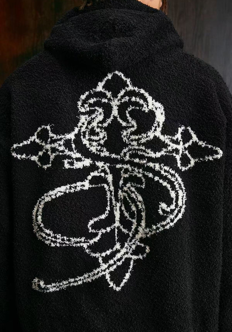 STK Logo Design Knitted Hoodie