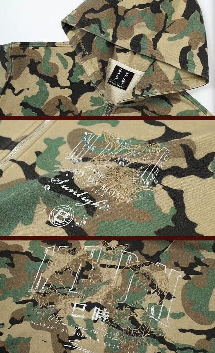 MEDM " Year of the Snake" Cardigan Hooded Sweatshirt