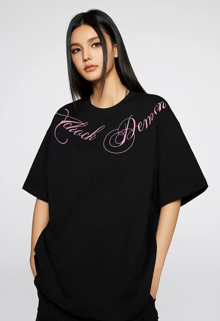 ACHOCK Floral Letter T-shirt