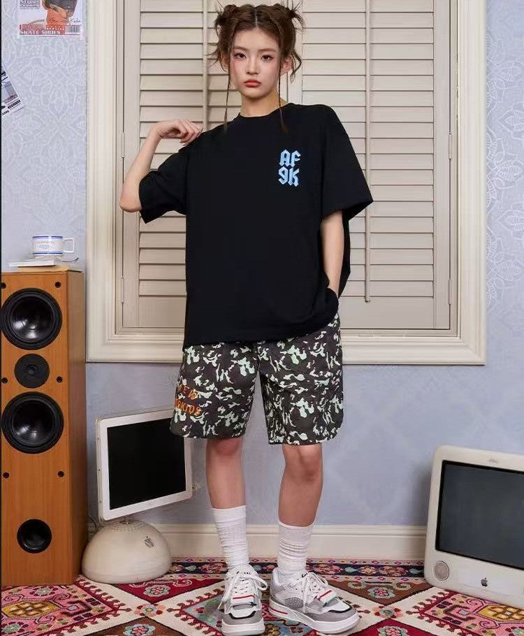 AFGK Street Military Green Camouflage Shorts