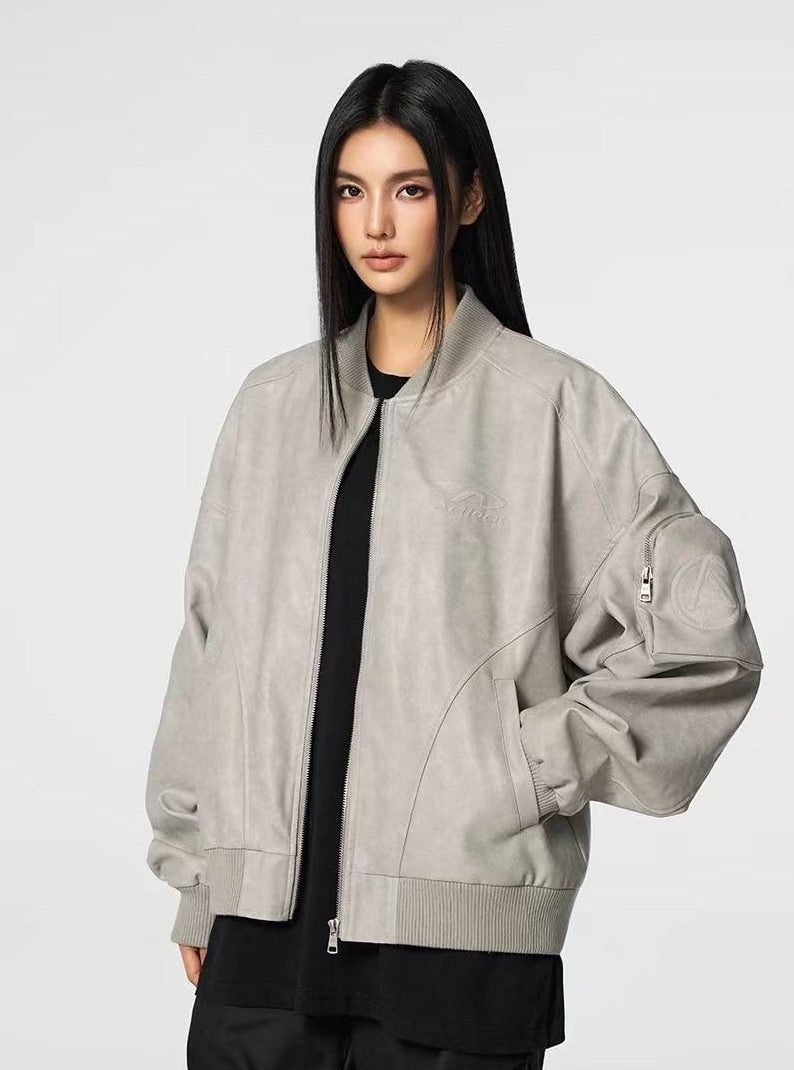 ACHOCK Retro PU Leather Motorcycle Leather Jacket