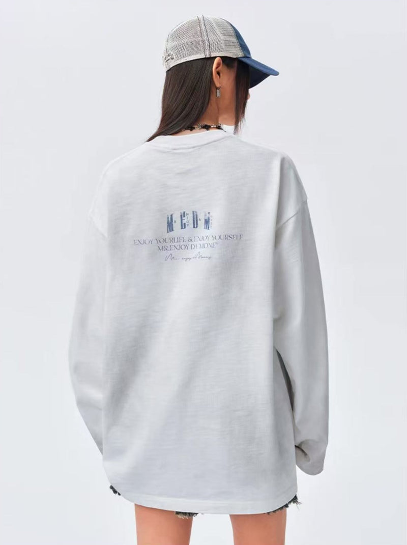 MEDM Spoof Oil Painting Long-sleeved T-shirt