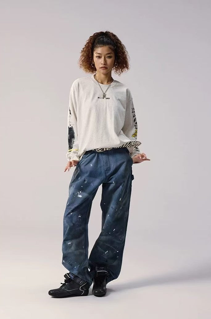 REMEDY Retro Splash Ink Straight-leg Cargo Pants