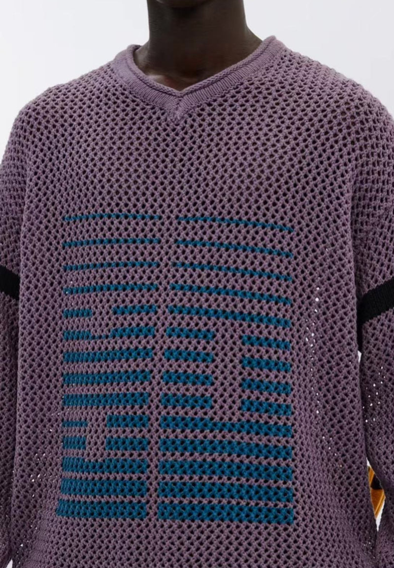 ATRY Retro V-neck Knitted Sweater