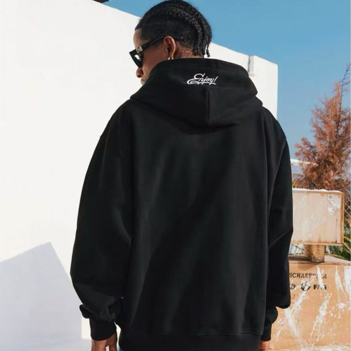MEDM Floral Velcro Zipper Hoodie