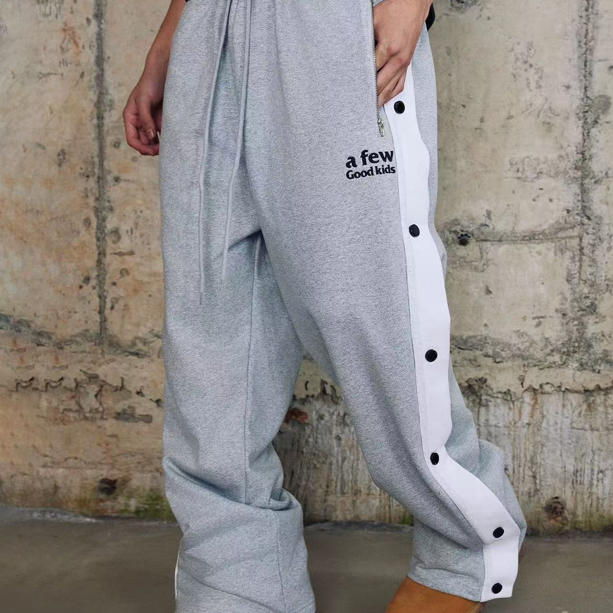 AFGK Basic Buttoned Basketball Casual Pants