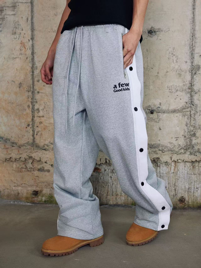 AFGK Basic Buttoned Basketball Casual Pants