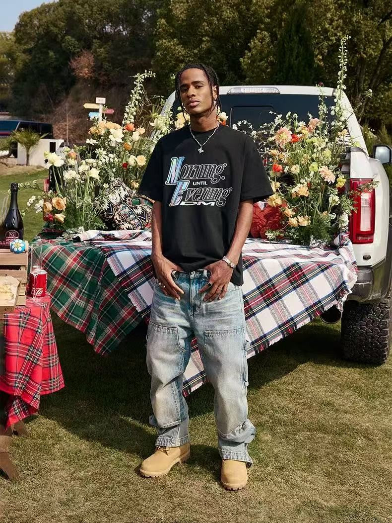 MEDM Laser Sticker Short-sleeved T-shirt