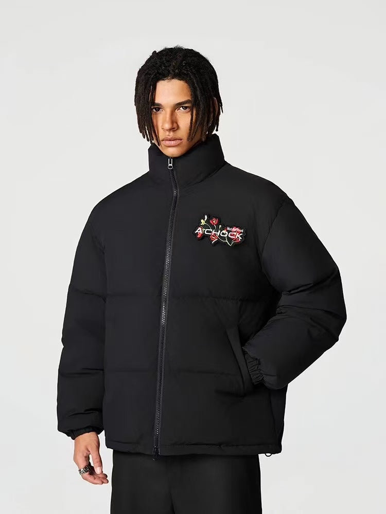 ACHOCK Logo Design Velcro Down Jacket