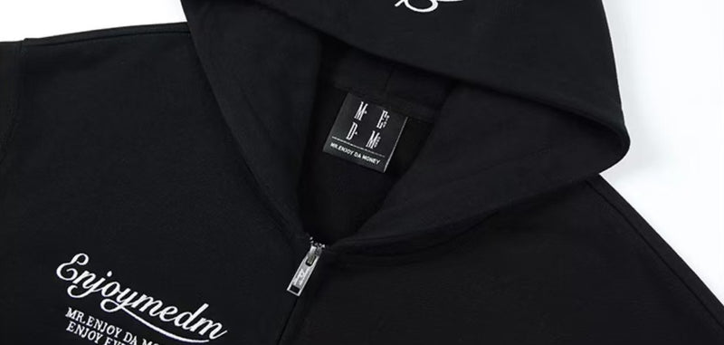 MEDM Floral Velcro Zipper Hoodie