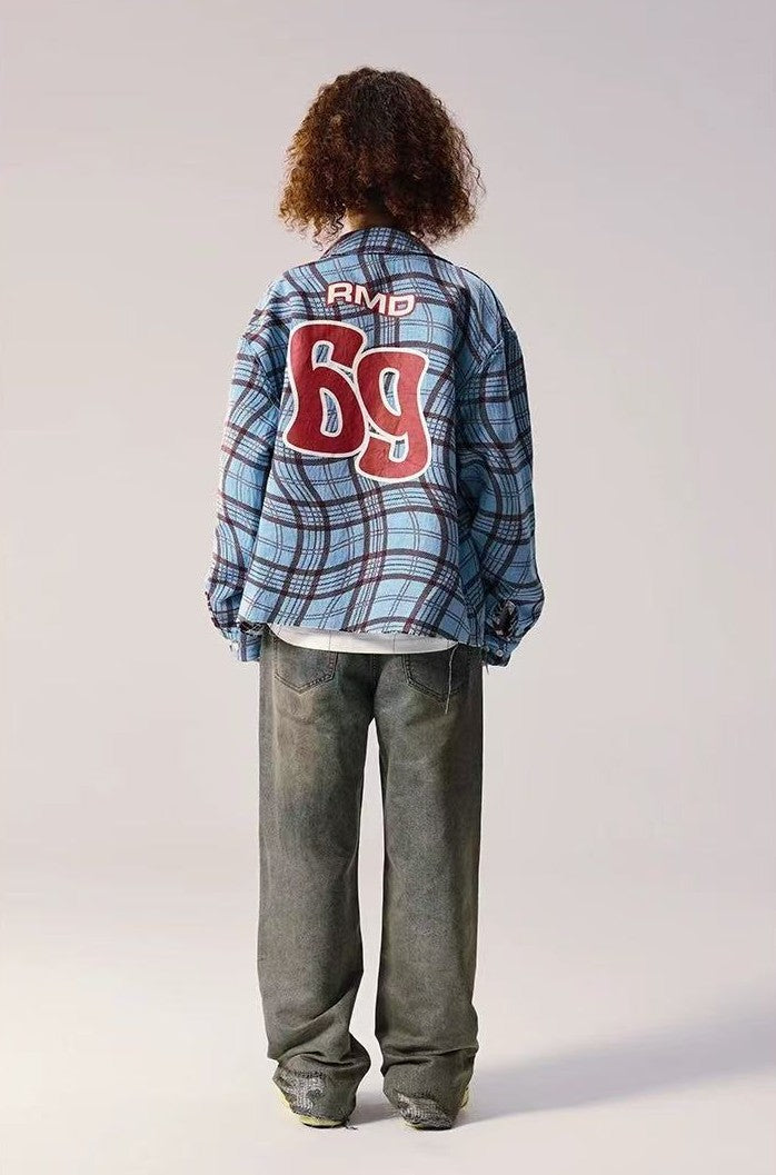 REMEDY Double-sided Plaid Pattern Long-sleeve Shirt