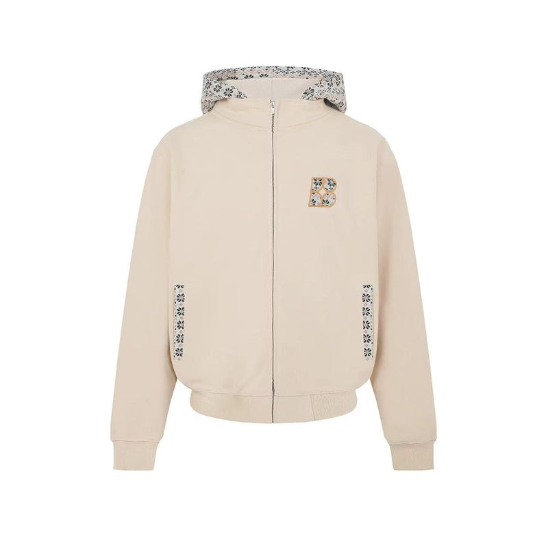 BIPOLAR  Fake Two-piece Ethnic Style Knitted Sweatshirt