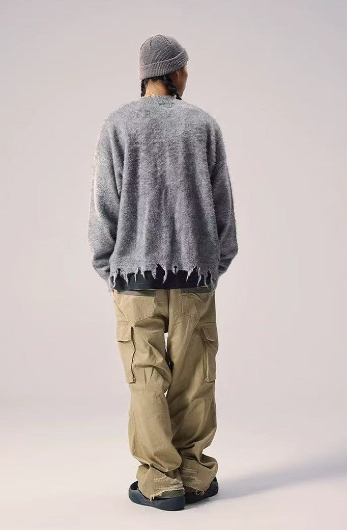 REMEDY Retro Frayed Striaght-leg Work Pants