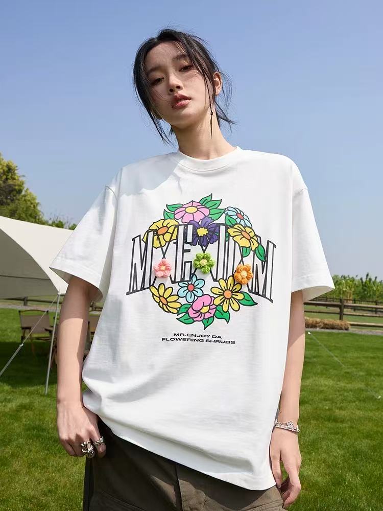 MEDM Hydrangea Design Short-sleeved T-shirt