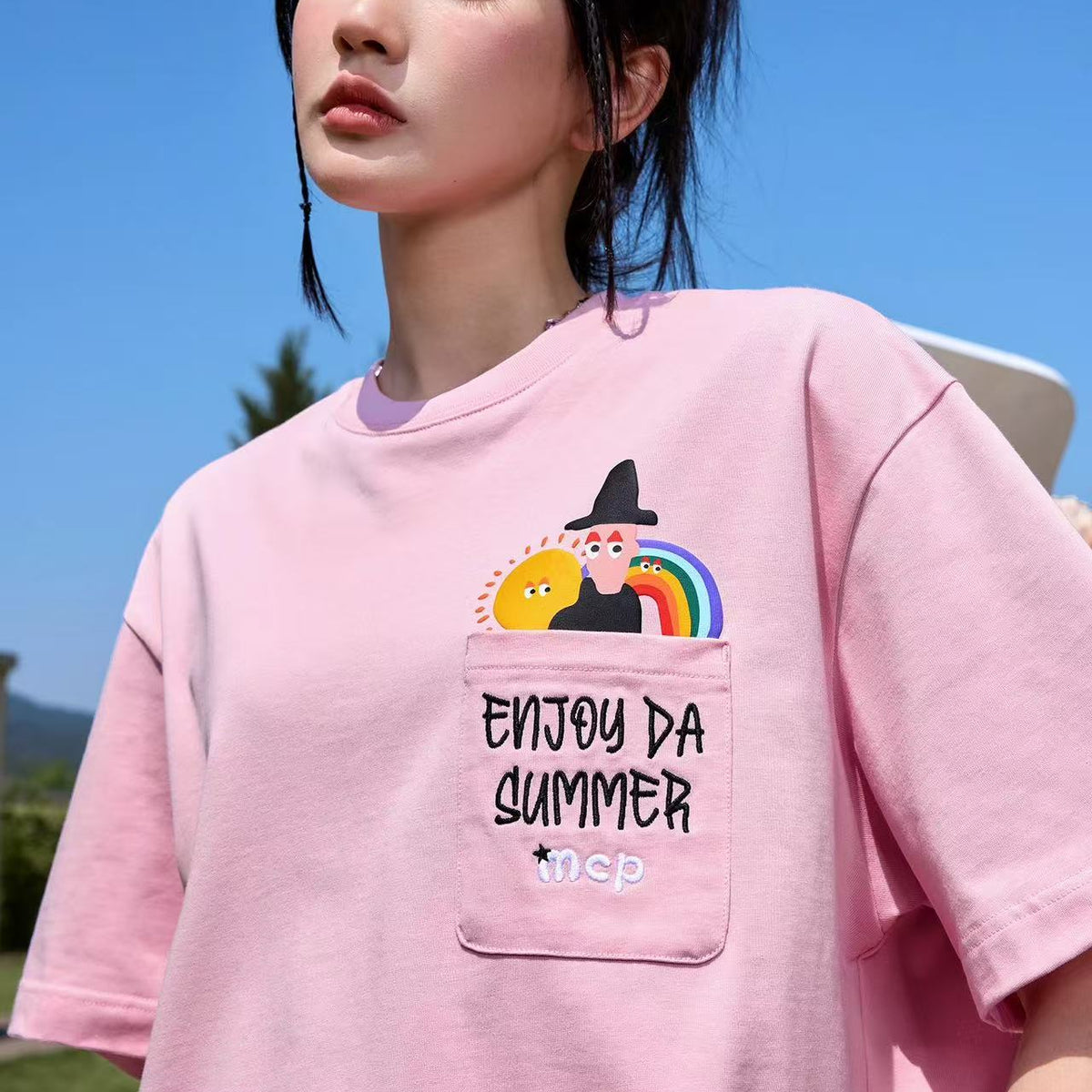 MEDM Cartoon Pocket Short-sleeve T-shirt