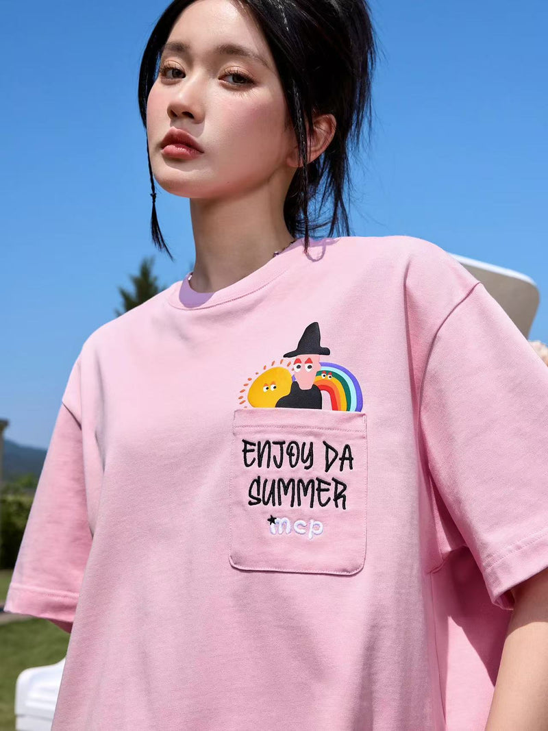 MEDM Cartoon Pocket Short-sleeve T-shirt