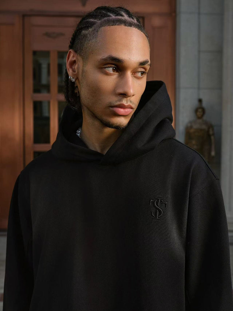 STK Double Pouch Rivet Pocket Wash Hoodie