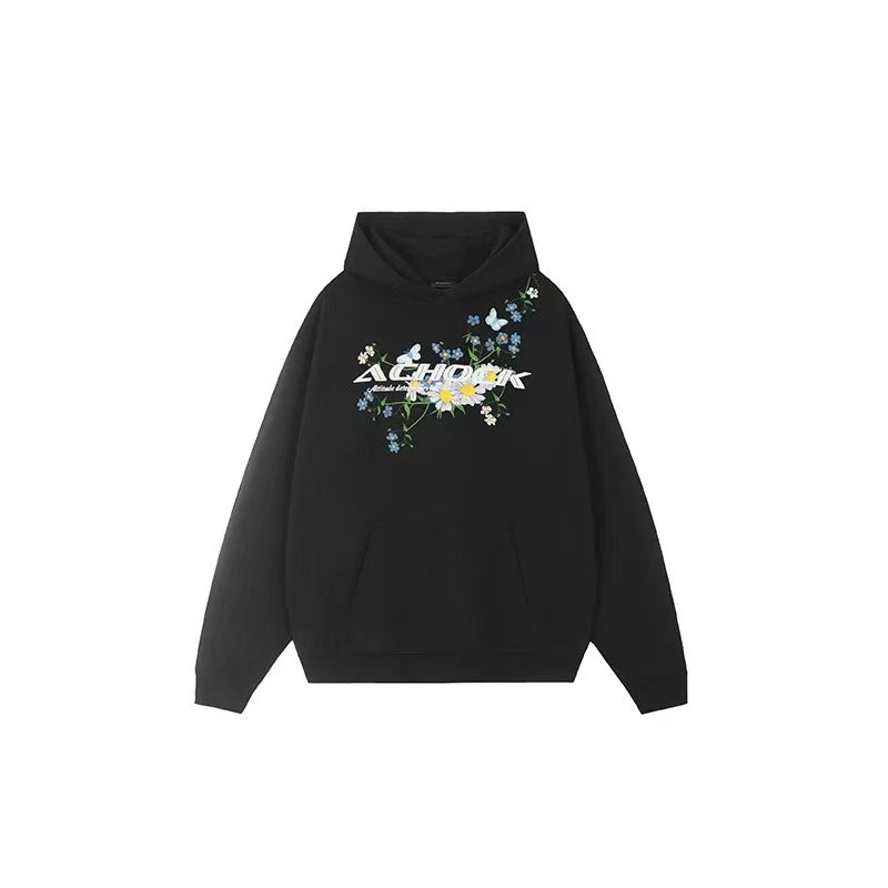 ACHOCK Floral Printed Foam Hoodie
