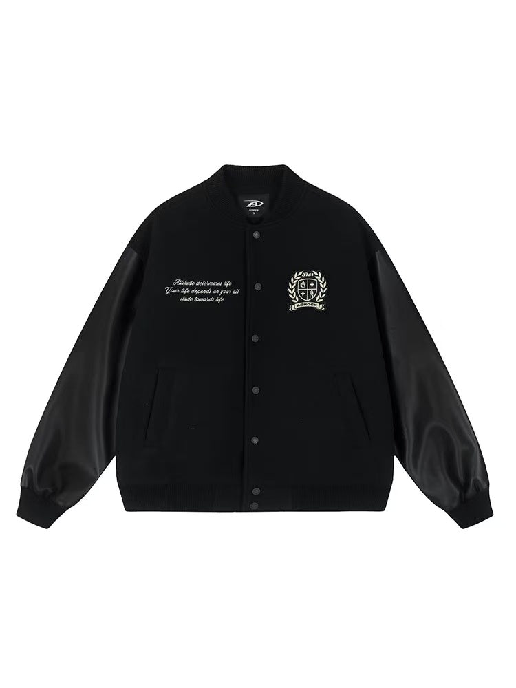 ACHOCK Vintage Patchwork Logo Design Jacket