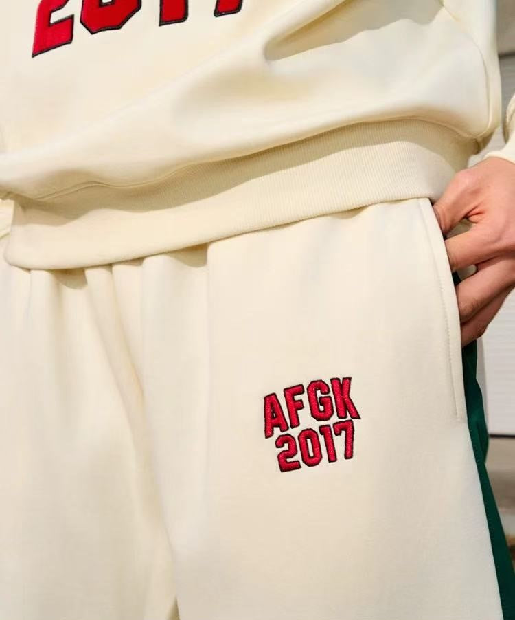 AFGK Loose and Versatile Color Block Casual Trousers