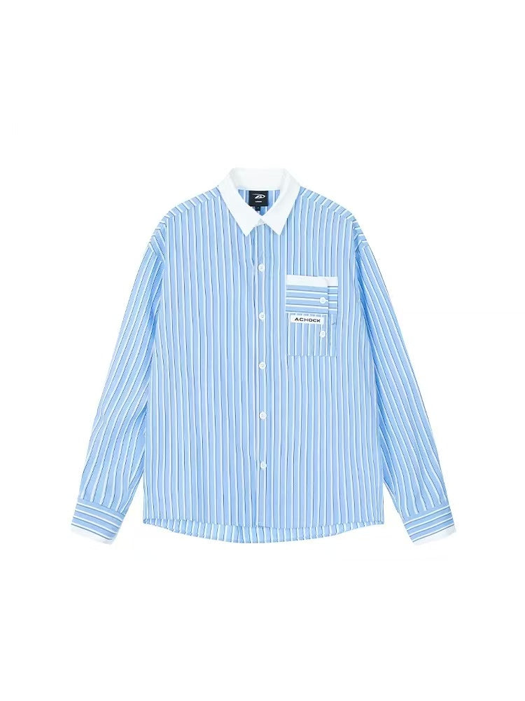 ACHOCK Striped Lining Long-sleeve Shirt