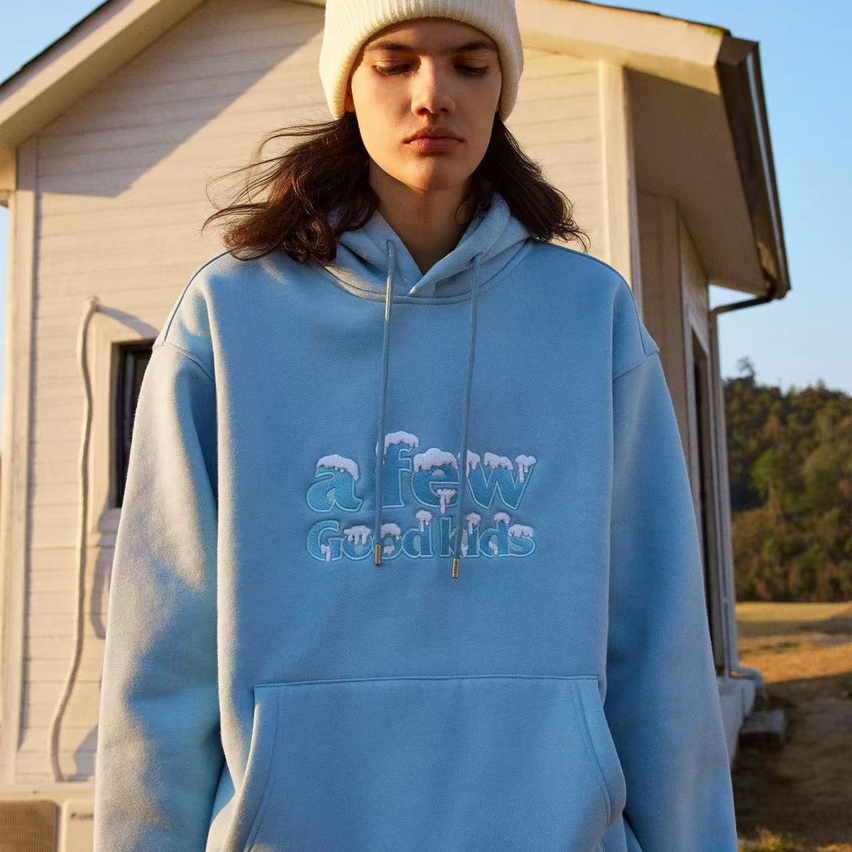 AFGK Snow Series Embroidered Hoodie