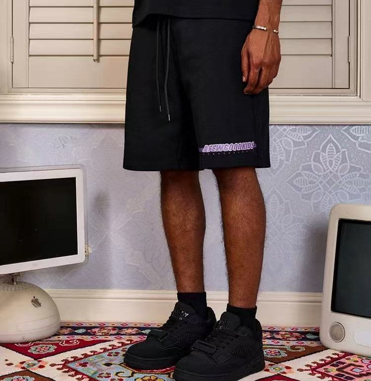 AFGK Embroidered Gradient Casual Sports Shorts