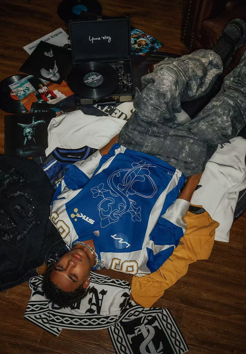 STK Color-Blocked Mesh Ice Hockey Long-Sleeve T-Shirt