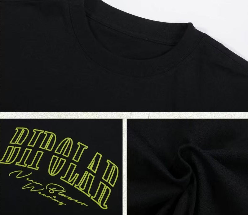 BIPOLAR Basic Embroidered Long-sleeved T-shirt