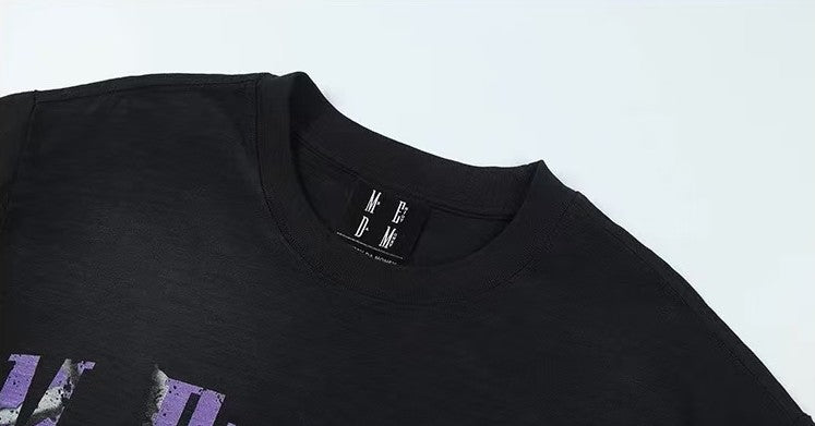 MEDM Pegasus Distressed Short-sleeved T-shirt