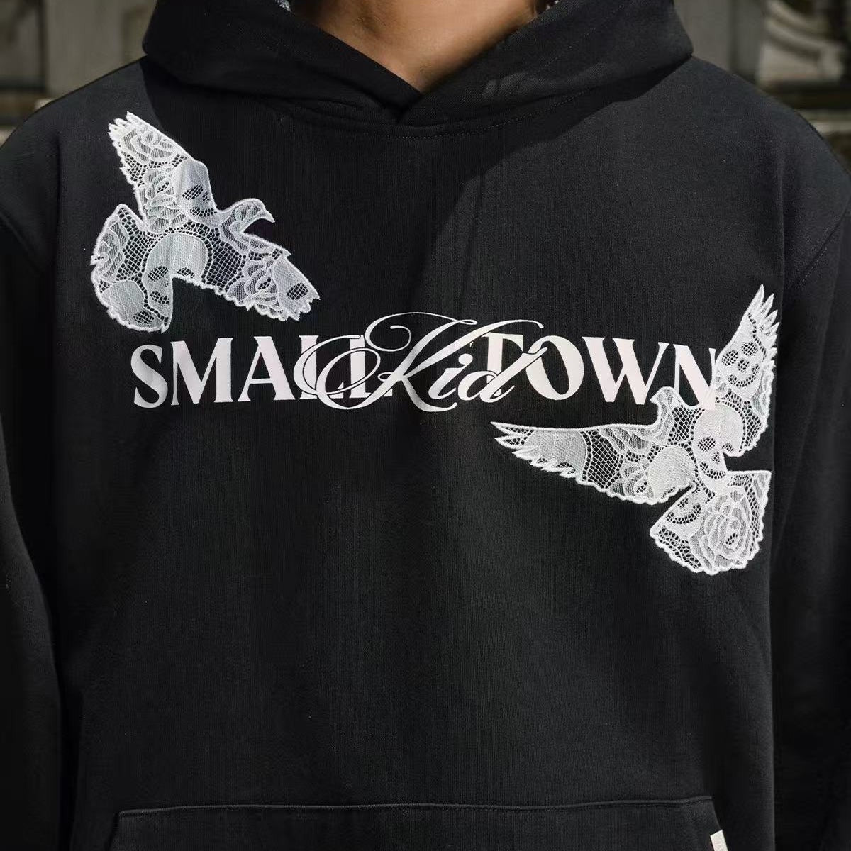 STK Vintage Lace and Peace Dove Design Hoodie