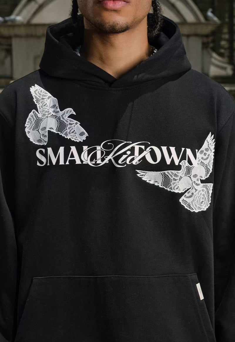 STK Vintage Lace and Peace Dove Design Hoodie