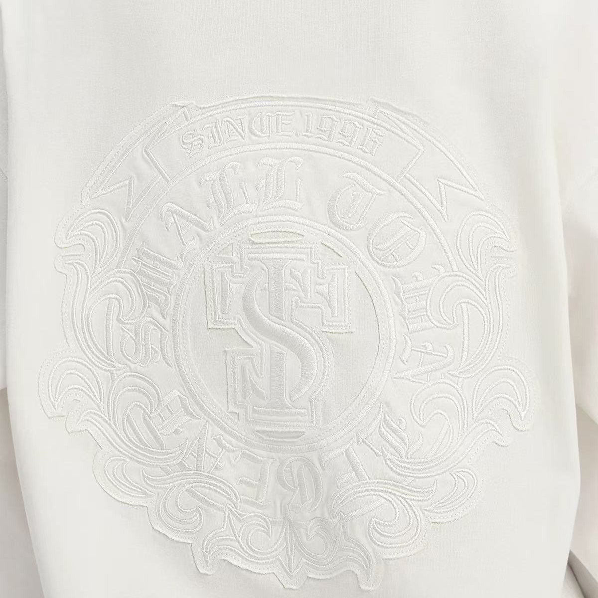 STK Vintage Circular Applique Embroidered Long-Sleeve T-Shirt