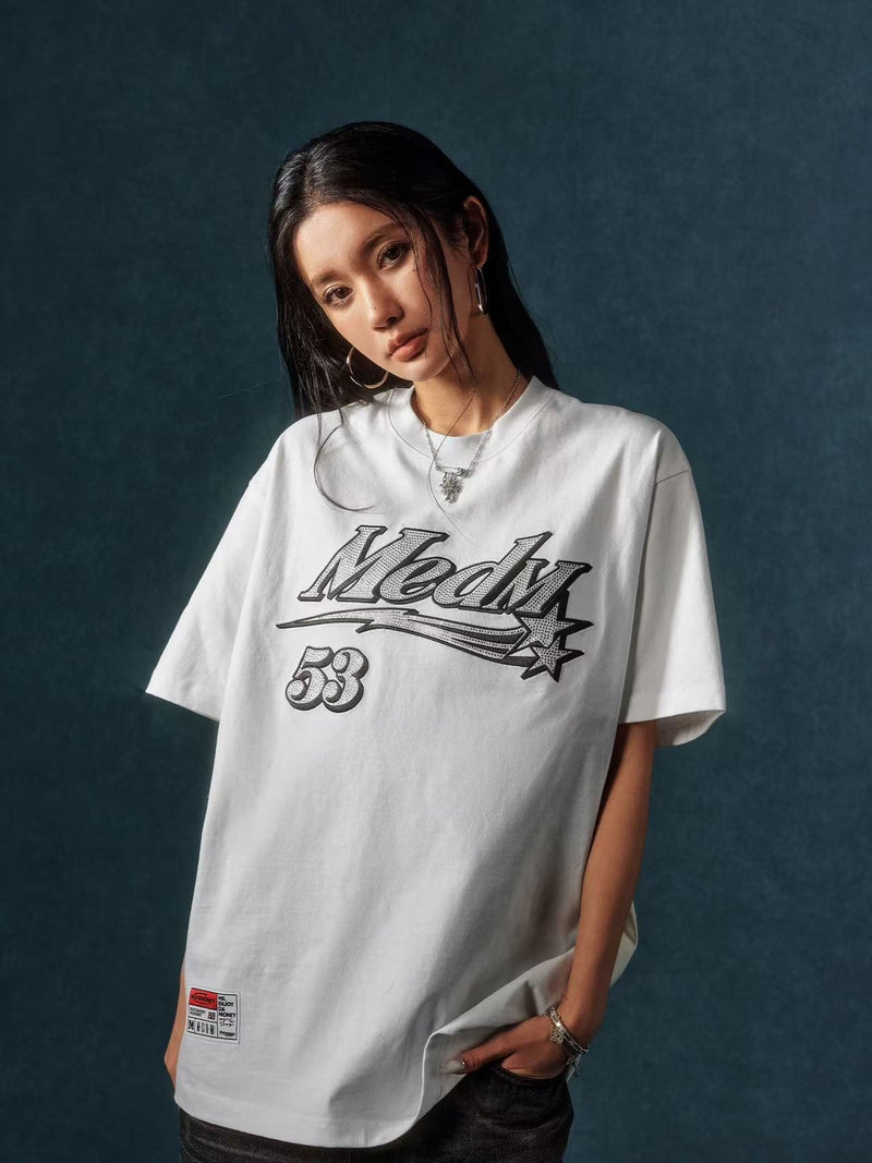 MEDM Diamond Logo Hot Drill  Short Sleeve T-shirt