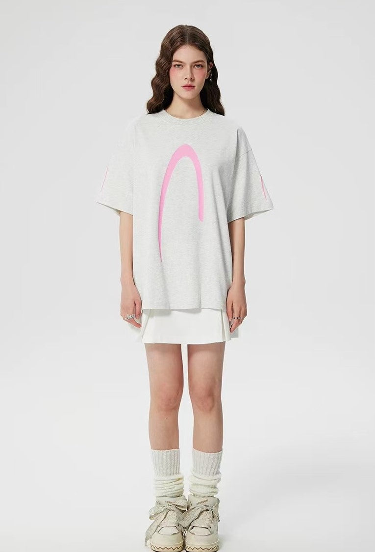 ACHOCK Street Wear Simple Basic Printed T-shirt