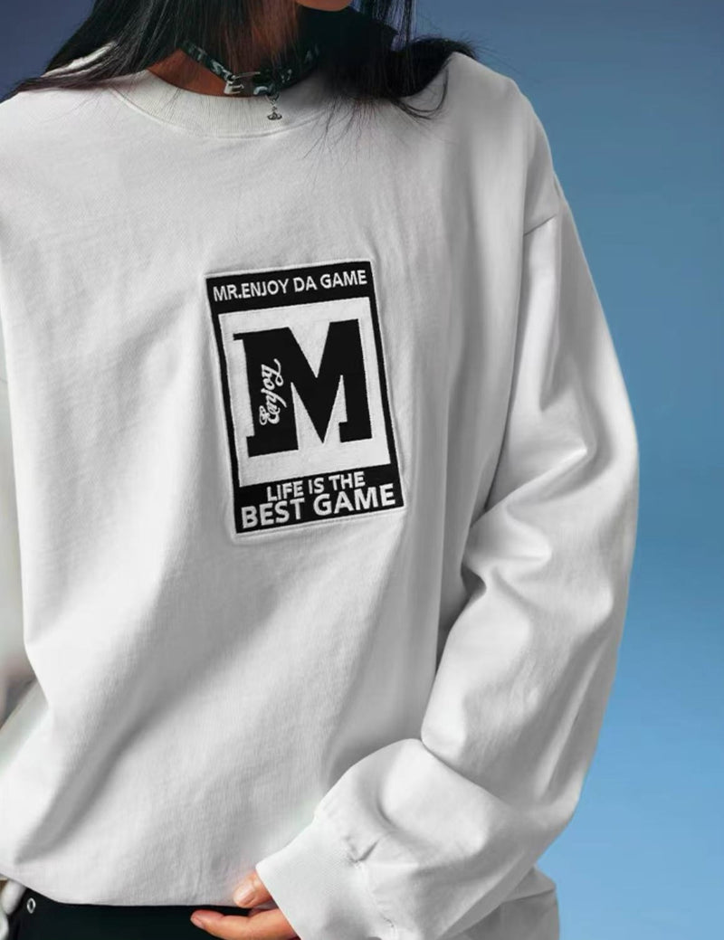 MEDMxPlayStation Basic M logo long-sleeved T-shirt