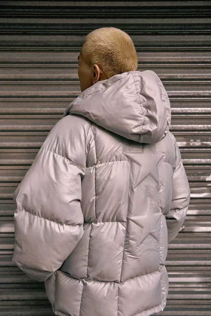 REMEDYxSTA Double Star Removable Hooded Cotton Coat