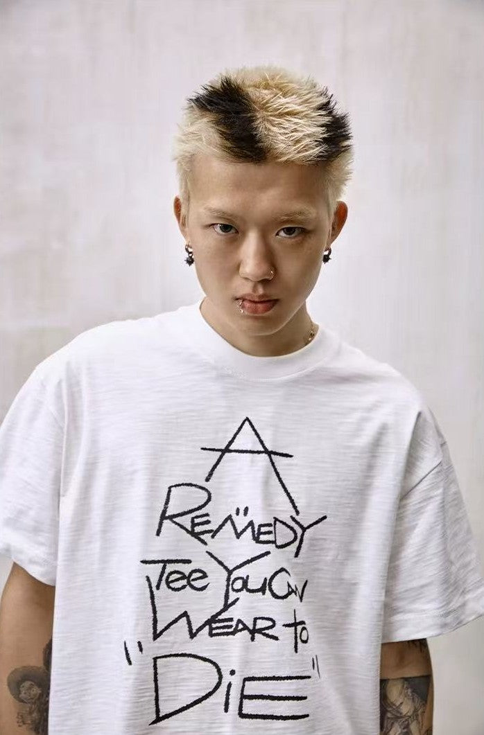 REMEDY Bamboo Lettering Short-sleeve T-Shirt