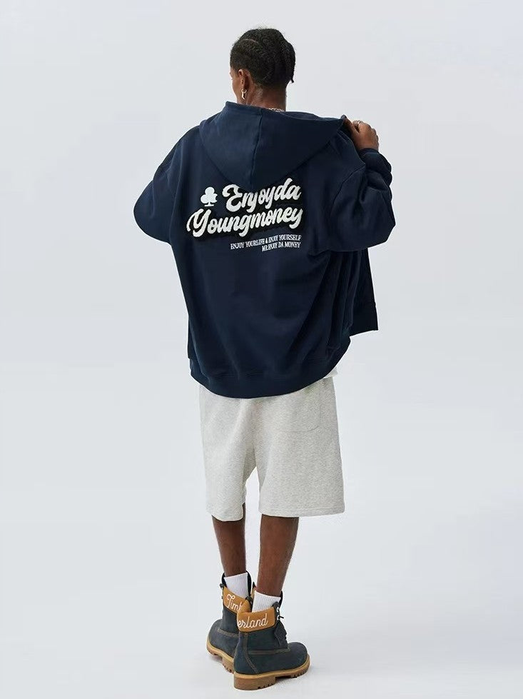 MEDM Retro Logo Towel Embroidered Zipper Hoodie