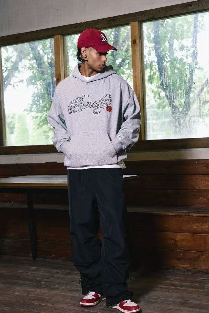 REMEDY Metal Postmark Logo Embroidery Hoodie