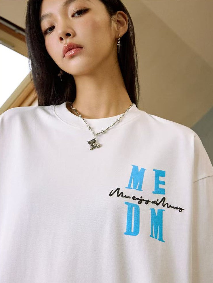 MEDM Colorful Fun Font Long-sleeve T-shirt