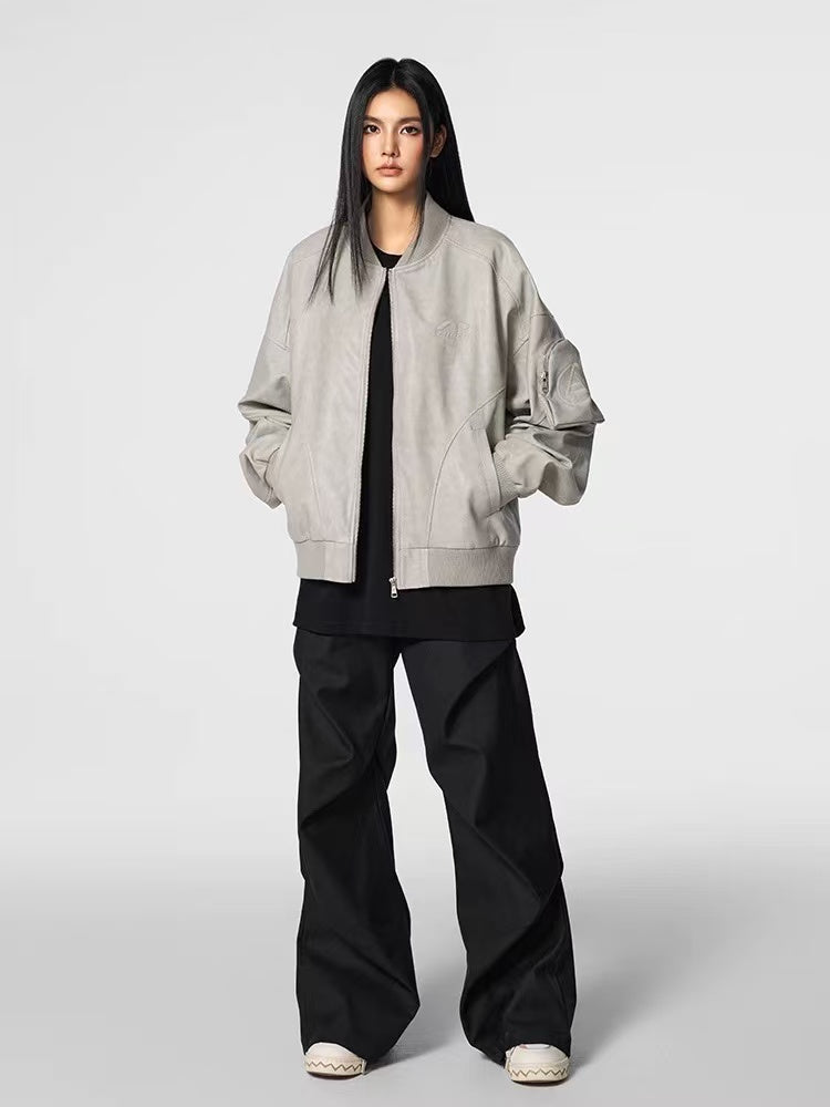 ACHOCK Retro PU Leather Motorcycle Leather Jacket