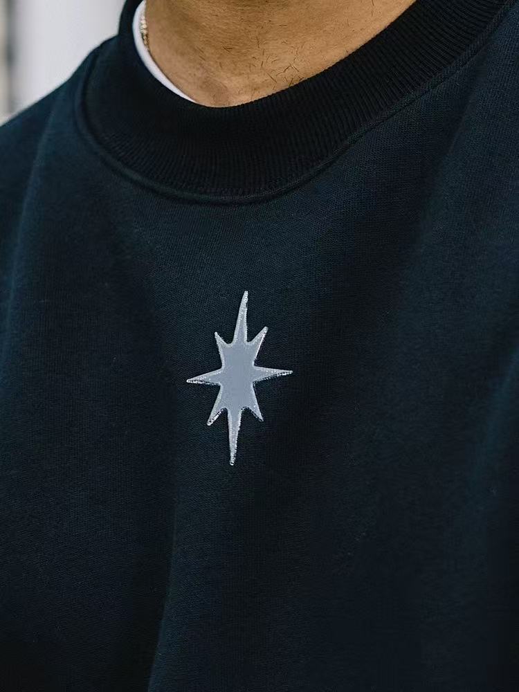REMEDY Octagram Star Logo Print Sweater