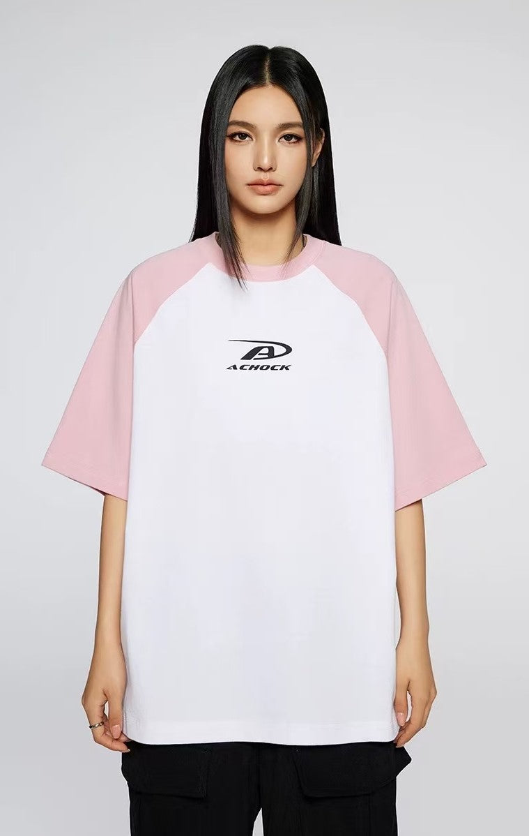 ACHOCK Simple Basic Logo Printed T-shirt